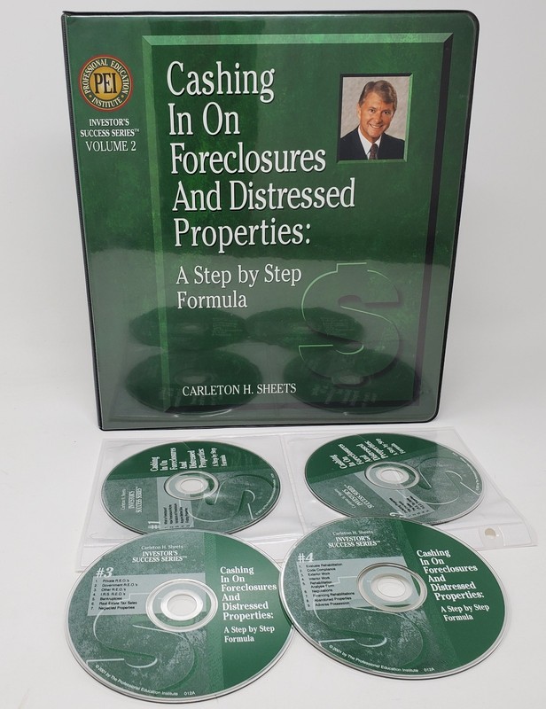 Carleton Sheets Cashing In on Foreclosures Distressed Properties 4 CDs Set NICE