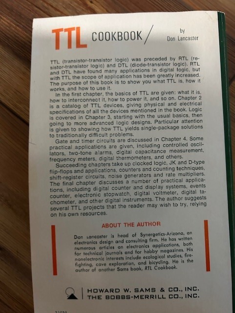 TTL Cookbook by Don Lancaster, Howard W. Sams, 1974 1st Edition Paperback gallery