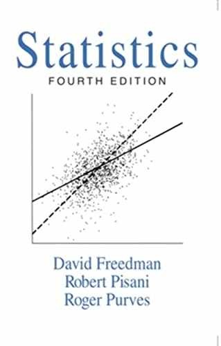Statistics, 4th Edition – Hardcover, by Freedman David; Pisani – Acceptable
