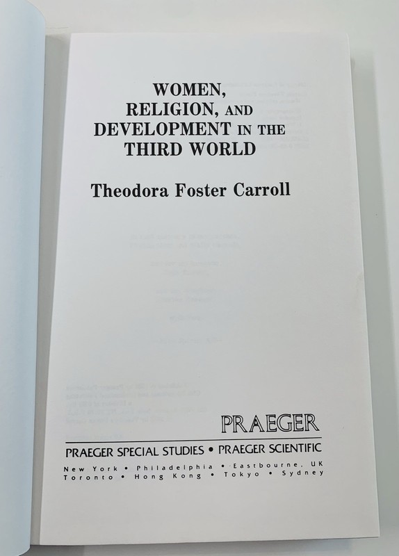 Women Religion and Development Third World Theodora Carroll 1983 Hardcover gallery