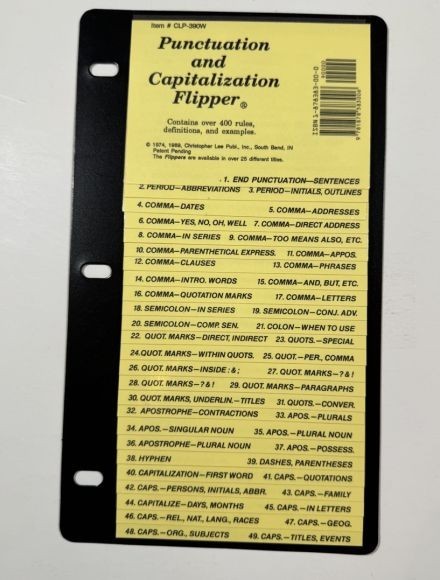 Punctuation and Capitalization Flipper