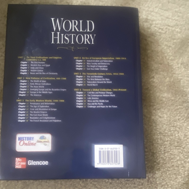 Glencoe World History Hardcover Textbook 2005 Spielvogel McGraw Hill English gallery