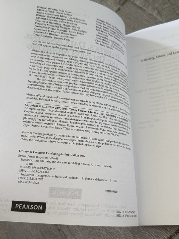 🍏 Statistics, Data Analysis, and Decision - Fifth Edition 5th Paperback gallery