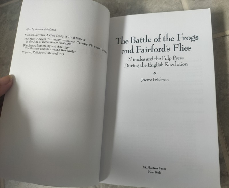 The Battle Of The Frogs And Fairford's Flies - Jerome Friedman 1993 gallery