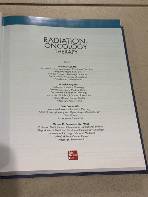 Radiation Oncology Therapy 1st Ed Beriwal Hardcover McGraw Hill ISBN 1260452956 gallery