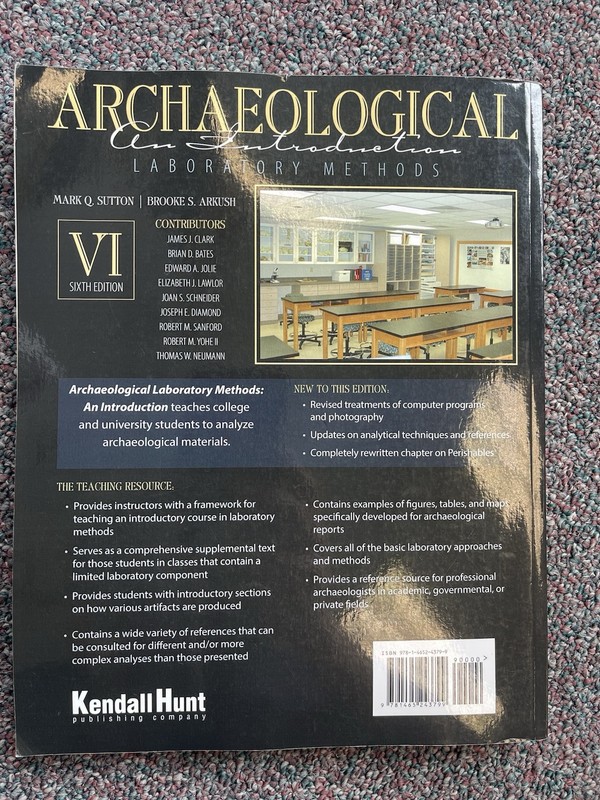 Archaeological Laboratory Methods: An Introduction by Mark Sutton; Brooke Arkush gallery