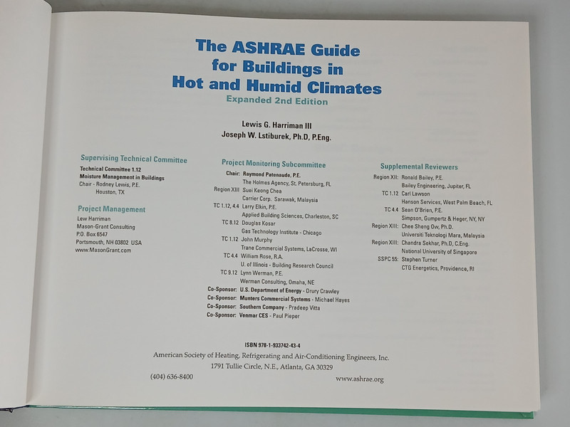 Harriman & Lstiburek ASHRAE GUIDE FOR BUILDINGS IN HOT & HUMID CLIMATES 2009 gallery