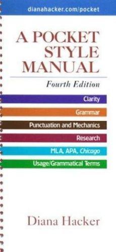 A Pocket Style Manual , Hacker, Diana
