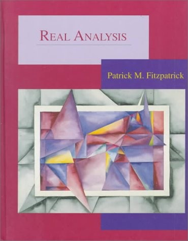 REAL ANALYSIS By Patrick M. Fitzpatrick – Hardcover *Excellent Condition*
