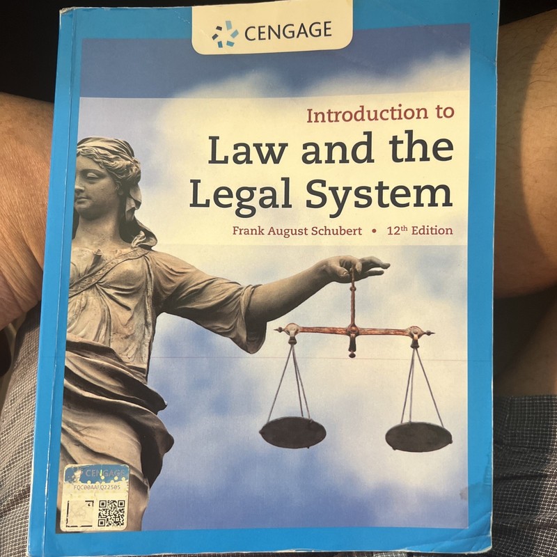 Cengage Introduction to Law and the Legal System 12th Edition Textbook