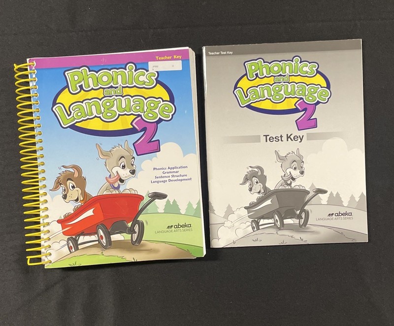 A Beka Phonics and Language 2 Teacher Key and Test Key – Grade 2, Two Books
