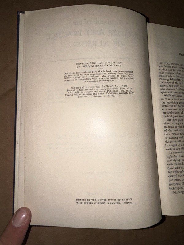 1947 Textbook Of Principles & Practice Of Nursing By Harmer & Henderson 4th Ed. gallery