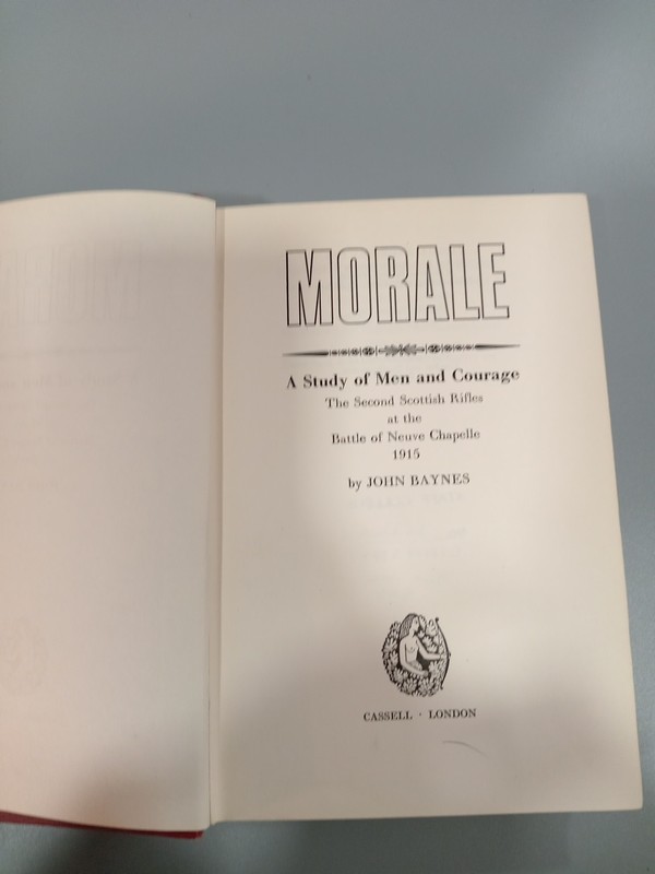 Morale – A Study of Men & Courage; John Baynes. BK876