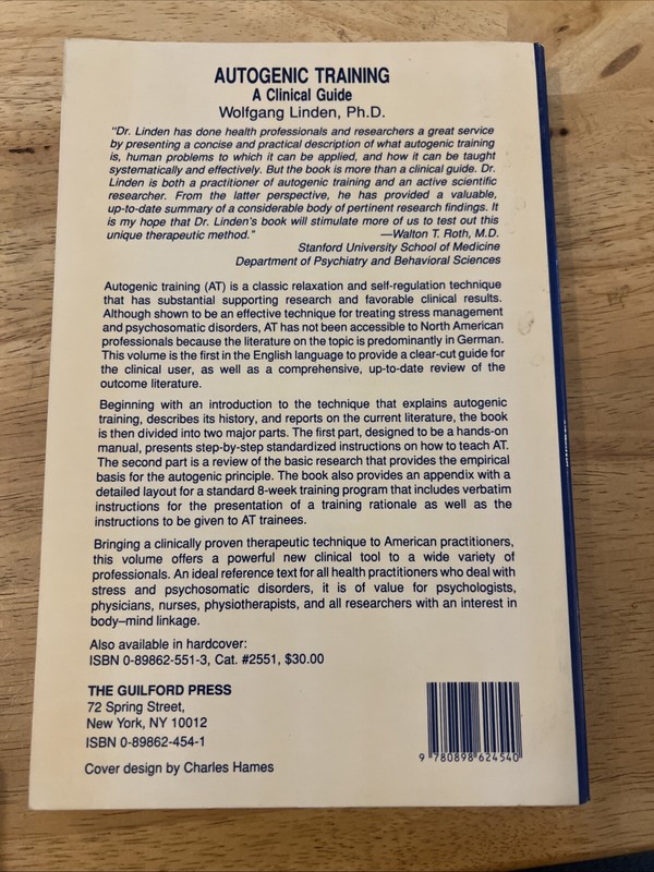 Autogenic Training: Clinical Guide by Linden Paperback gallery