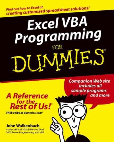 Excel VBA Programming For Dummies – Paperback, by Walkenbach John – Very Good