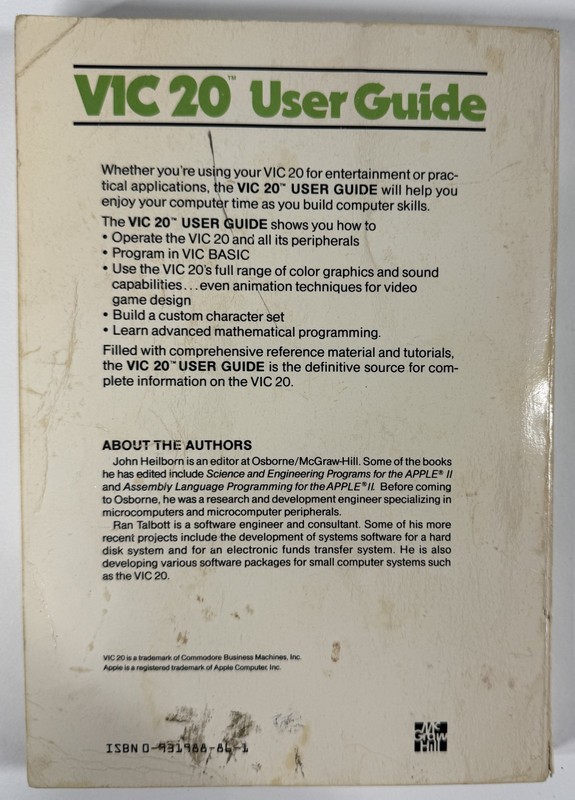 Vic 20 User Guide / Osborne / McGraw-Hill / Commodore VIC-20 (Book) gallery