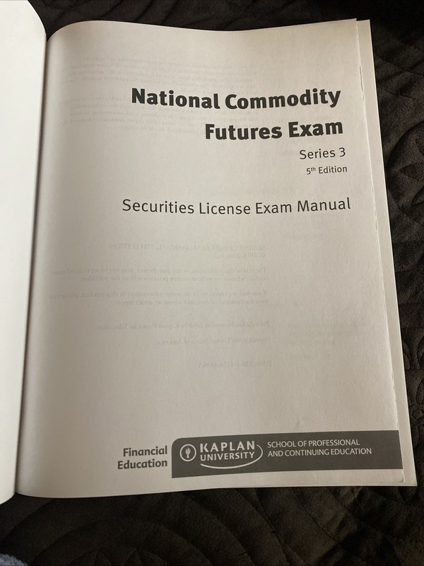 Series 3 National Commodity Futures Exam: License Exam Manual gallery