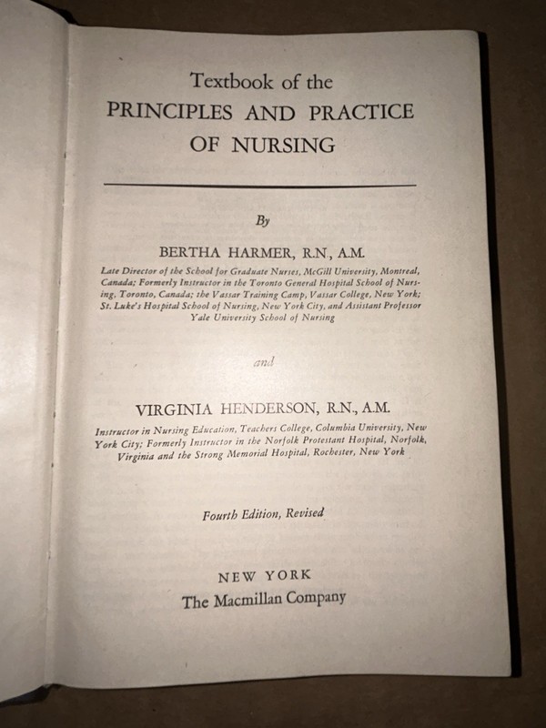 1947 Textbook Of Principles & Practice Of Nursing By Harmer & Henderson 4th Ed. gallery