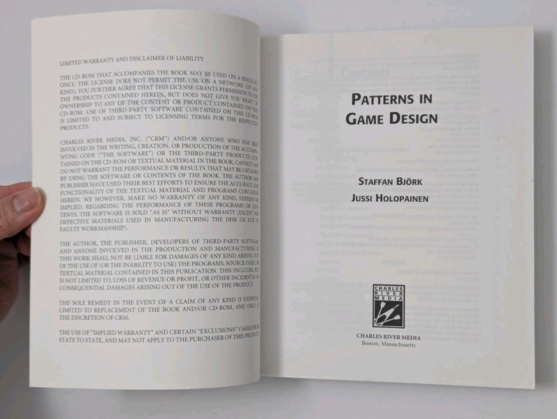 Patterns in Game Design Staffan Bjork Jussi Holopainen 2004 NO CD-ROM Paperback gallery