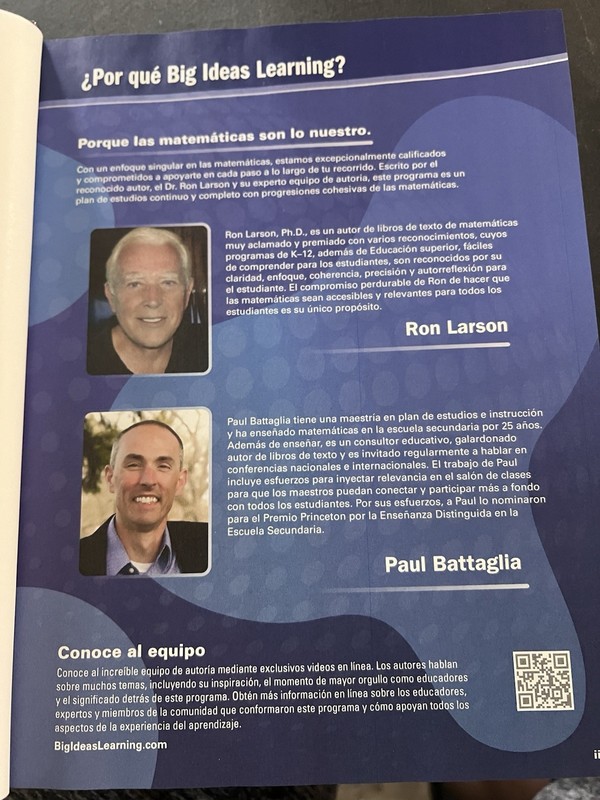 Big Ideas Learning, Algebra 2, Concepts Y Conexiones, Spanish Edition gallery