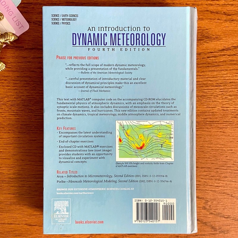 An Introduction to Dynamic Meteorology by James R. Holton 4th Ed. 2004 gallery