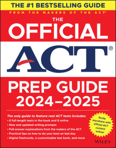 The Official ACT Prep Guide 2024-2025, (Book Online Course) - Paperback - GOOD