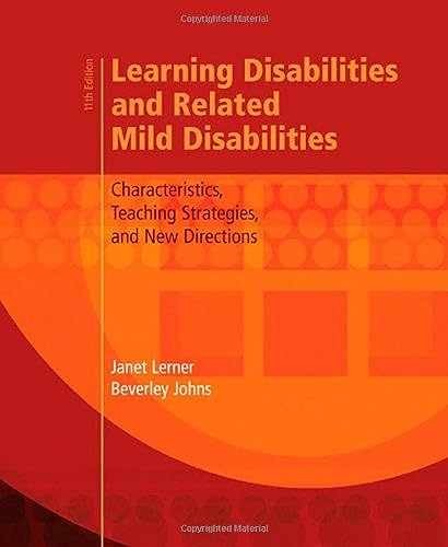 Learning Disabilities and Related – Hardcover, by Lerner Janet W.; – Very Good