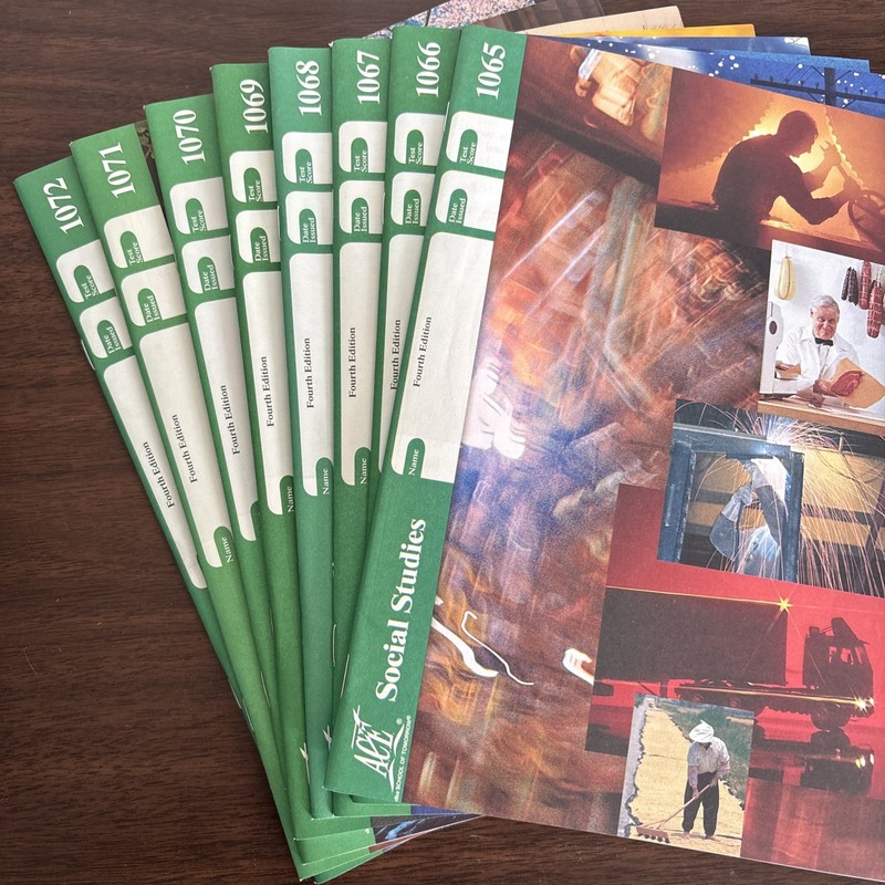 School of Tomorrow Ace Social Studies PACEs Lot of 8 Fourth Edition Unused