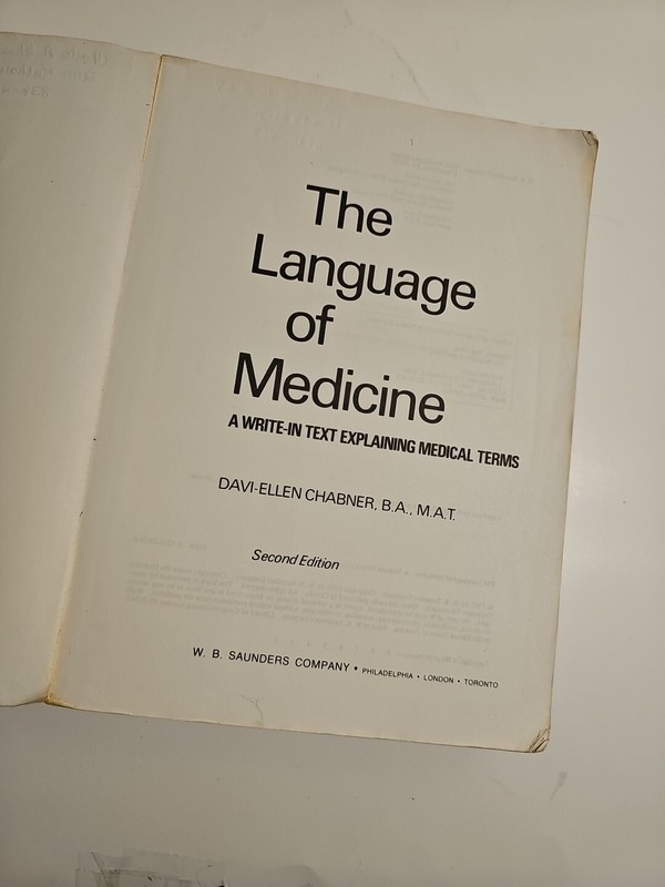 The Language Of Medicine Second Edition Davi-Ellen Chabner Textbook/Workbook gallery