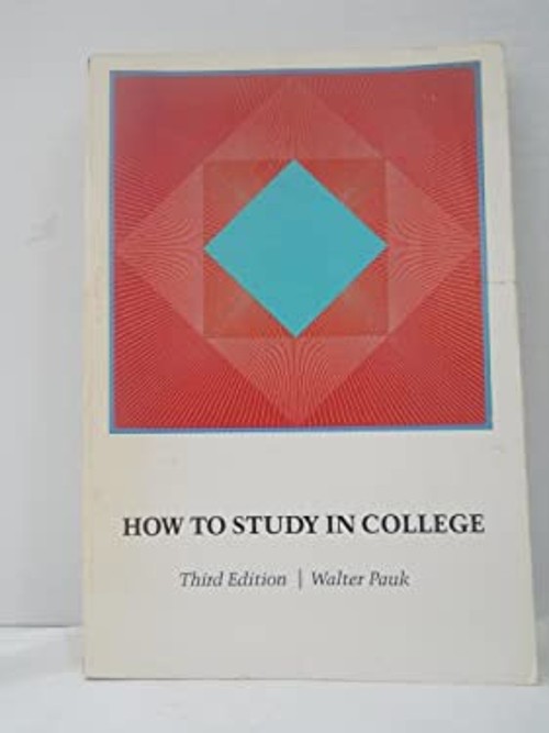 How to Study in College Paperback Walter Pauk