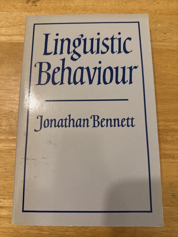 Linguistic Behaviour by Bennett, Jonathan – Paperback
