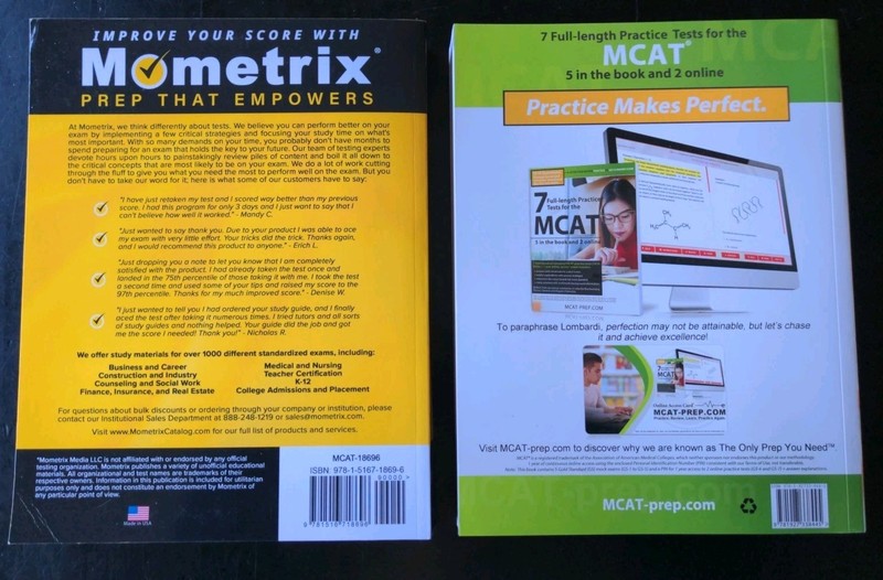 Lot of 2 MCAT Test Prep Books- Mometrix 2022-2023, MCAT- Prep 1st Ed 2019 gallery