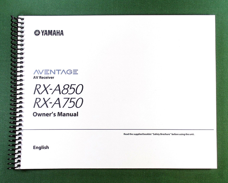 Yamaha RX-A750 Instruction Manual: Full Color 153 Pages & Protective Covers!