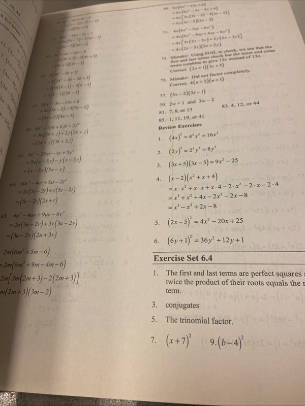 Student Solutions Manual Elementary & Intermediate Algebra 2nd Ed. Homeschool gallery