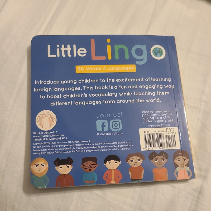 Little Lingo : A Language Book for Kids by Kids For Culture (2021, Children's... gallery