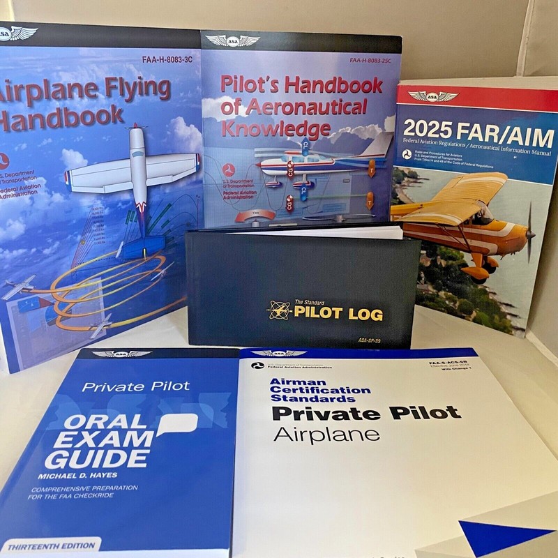 ASA 2025 Private Pilot Bundle Kit: FAR/AIM, Oral Exam, FAA Handbooks, ACS, Log