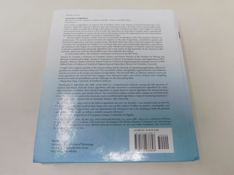 Introduction to Algorithms, Third Edition by Charles E. Leiserson USED GOOD gallery