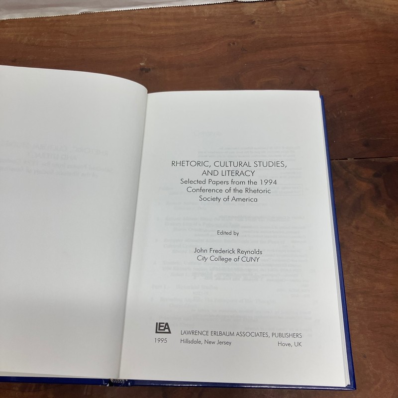 Rhetoric, Cultural Studies, Literacy Reynolds 1995 Conference Papers Erlbaum gallery