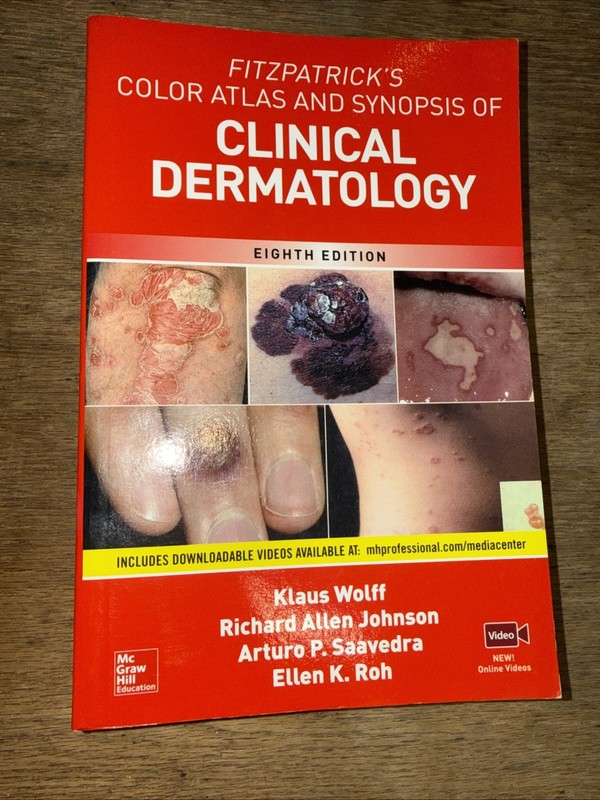 Fitzpatrick’s Color Atlas and Synopsis of Clinical Dermatology 8th Edition – EUC
