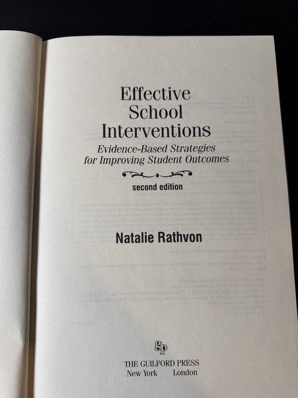 The Guilford Press Effective School Interventions 2nd Edition Hardcover Rathvon