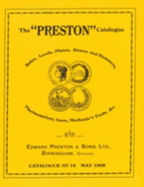 Preston Catalogue -1909 : Rules, Levels, Planes, Braces and Hamme