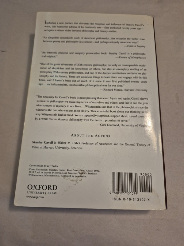 Claim of Reason Wittgenstein Skepticism Morality and Tragedy Stanley Cavell TPB gallery