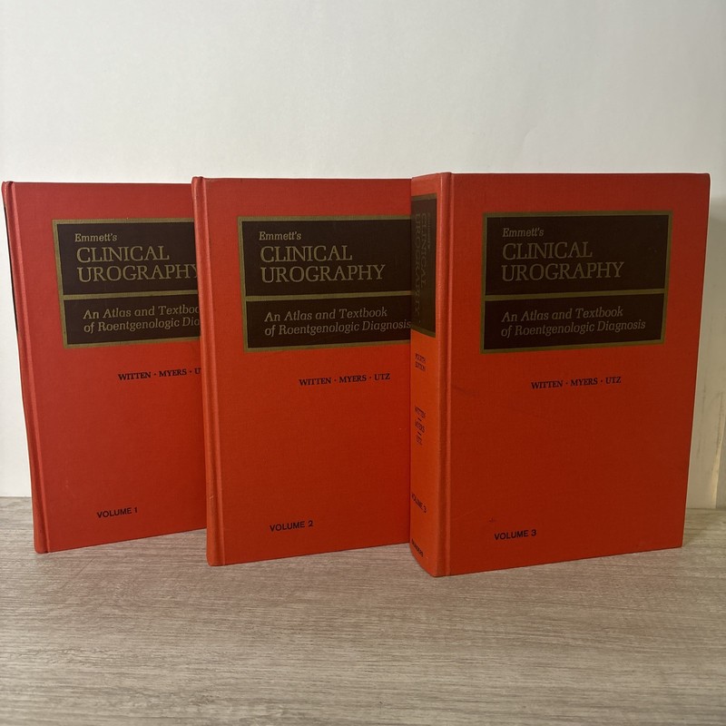 Emmett’s Clinical Urography 4th Ed Vols. 1-3 Witten Myers Utz Hardcover Set