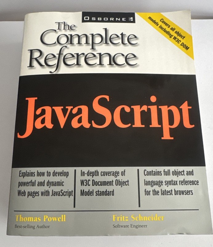 Java Script Web Programming Incl W3C DOM Complete Reference Osborne Book