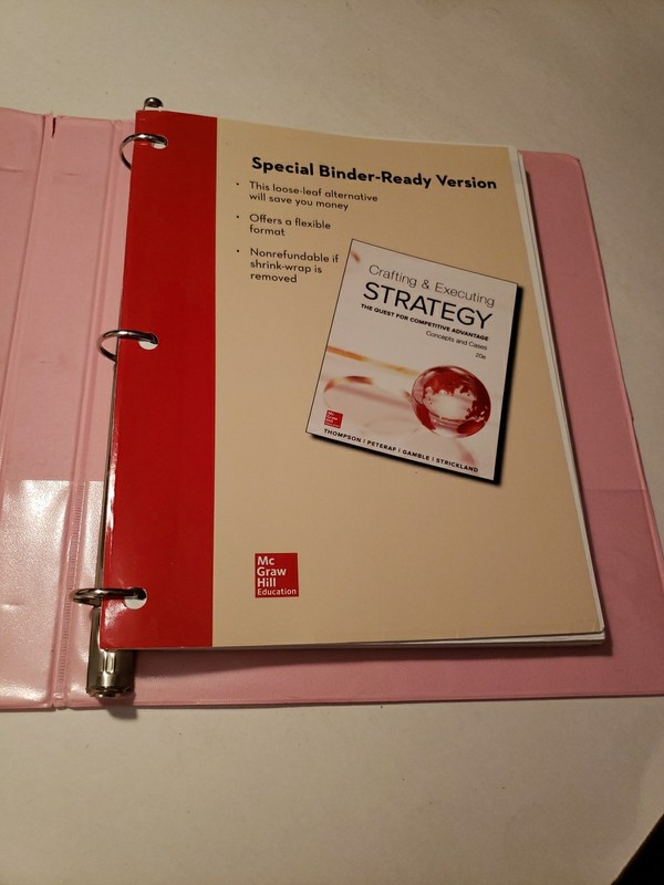 Loose-Leaf for Crafting and Executing Strategy 20e Strickland PB Book In Binder