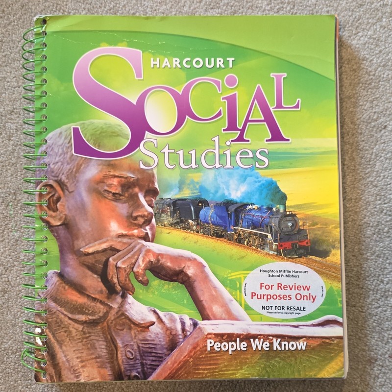 Harcourt Social Studies People We Know Elementary Spiral Bound Textbook Review