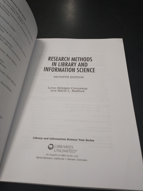 Research Methods in Library and Information Science Seventh 7th Ed Connaway gallery