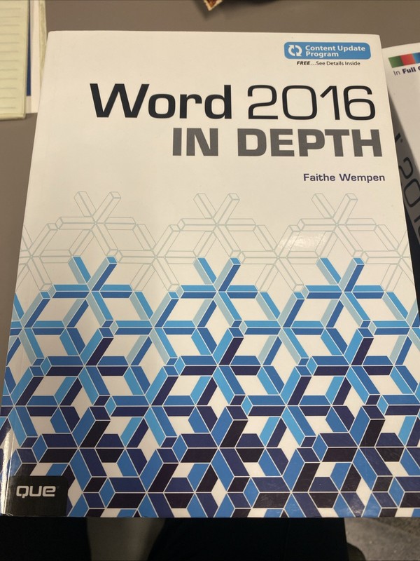 Word 2016 in Depth Paperback Faithe Wempen