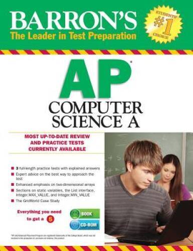 Barrons AP Computer Science A with CD-ROM, 7th Edition – Paperback – VERY GOOD