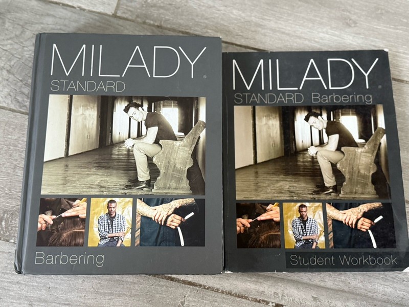 ✂️ SET Milady Standard Barbering by Milady – Textbook (HC) & Workbook (PB)
